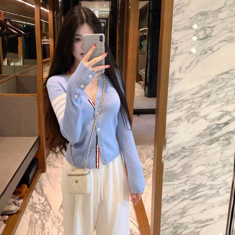 V-neck knitted cardigan(复制) THOM TREND