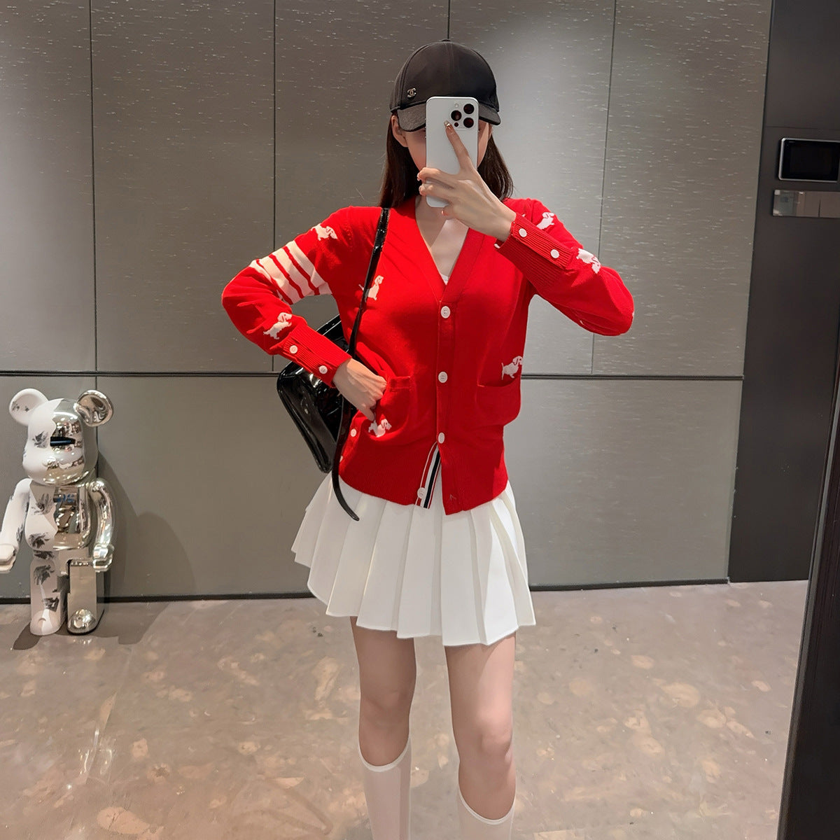Women's Puppy Embroidered Cardigan(副本) THOM TREND