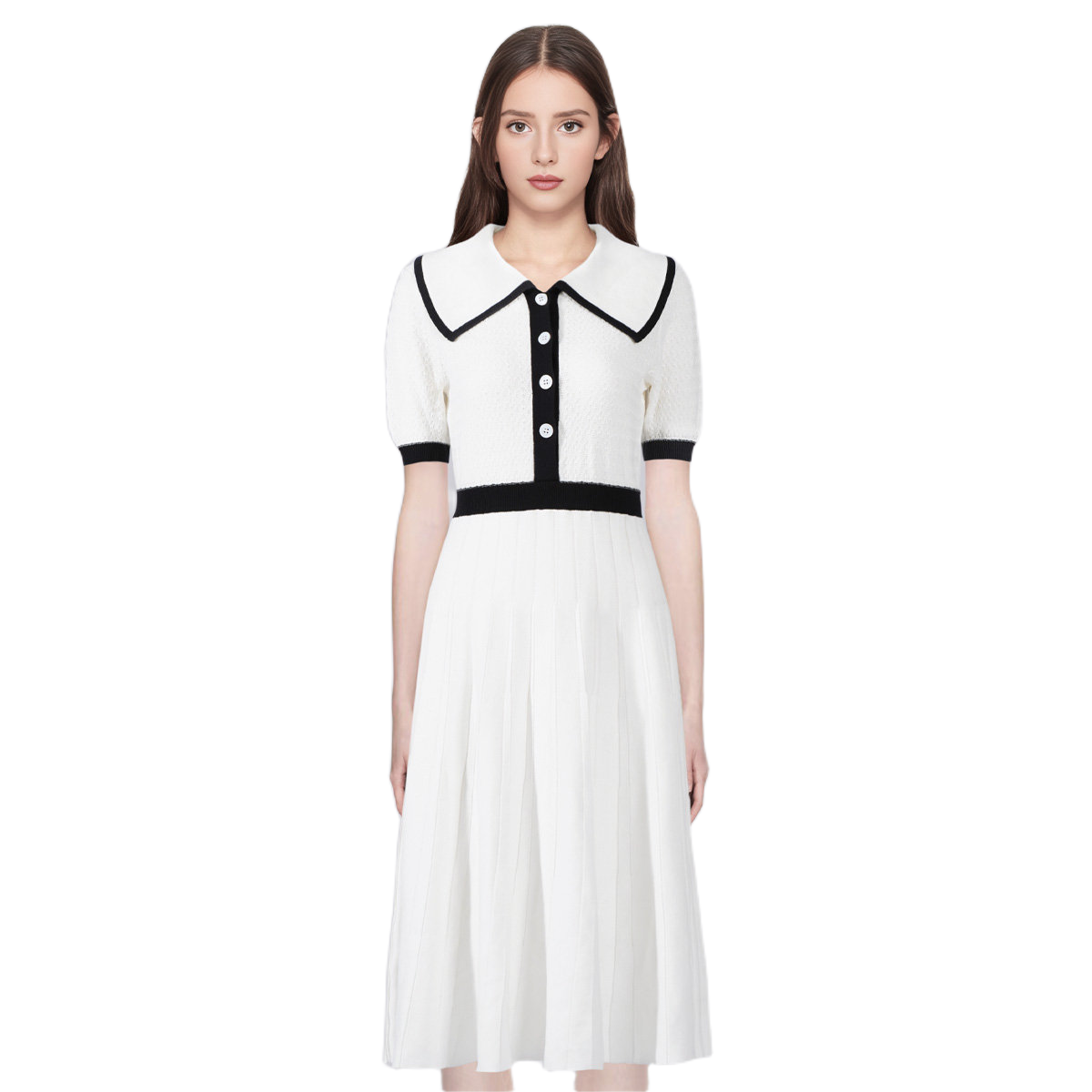 Ladies sleeveless lapel dress(副本) THOM TREND