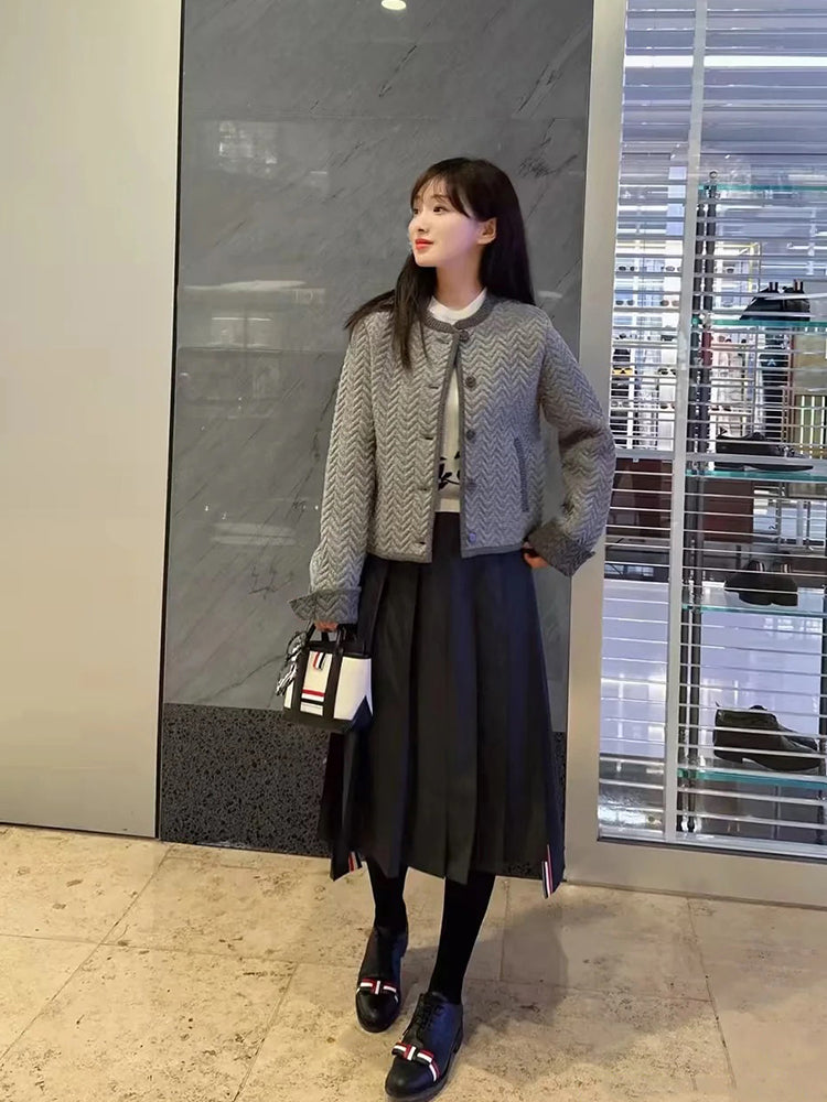 2025SS Women's diamond short coat THOM TREND