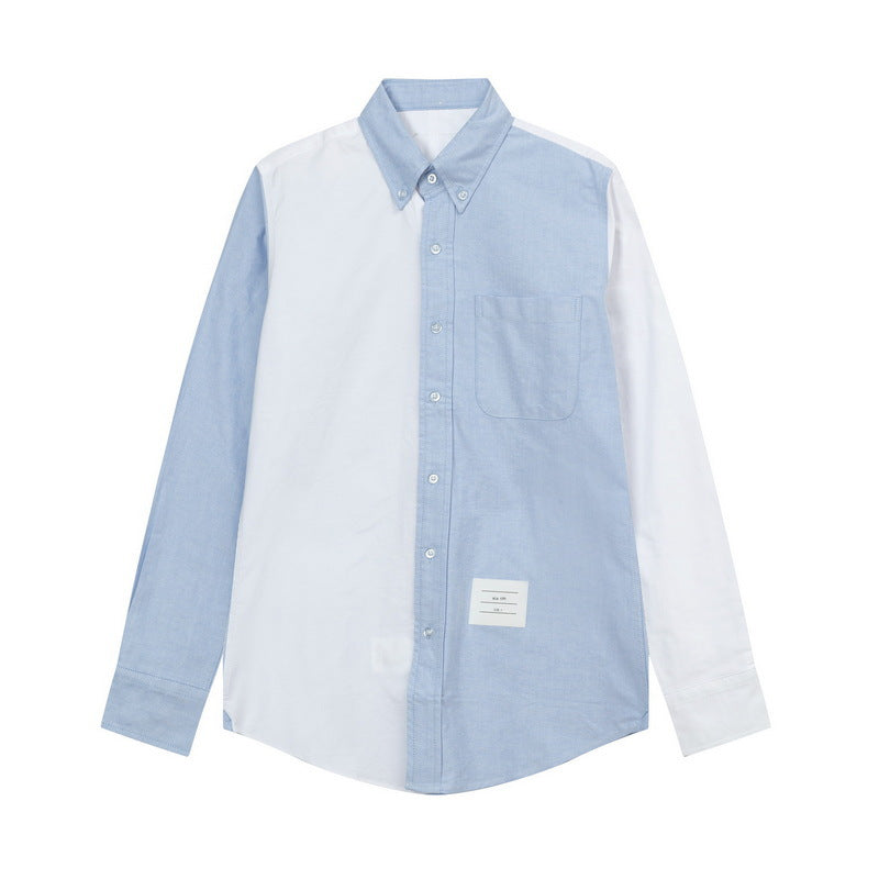 Men's black and white striped shirt(副本) THOM TREND