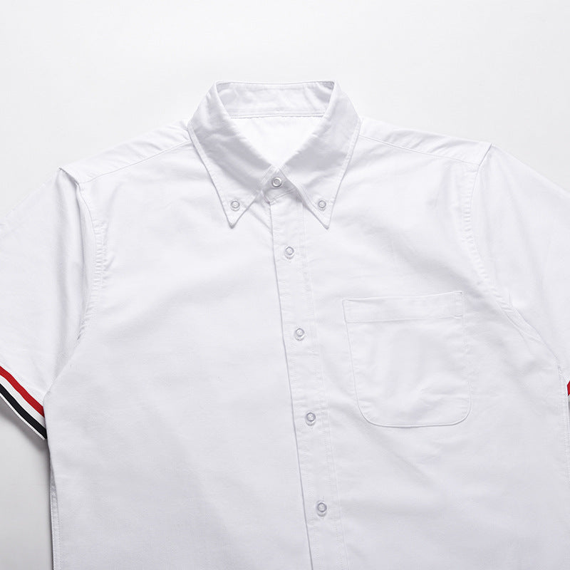 Men's zipper short sleeve shirt(复制) THOM TREND