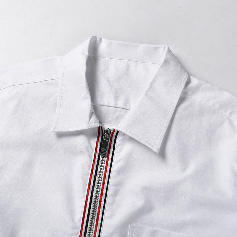 Men's striped short-sleeved shirt(复制) THOM TREND