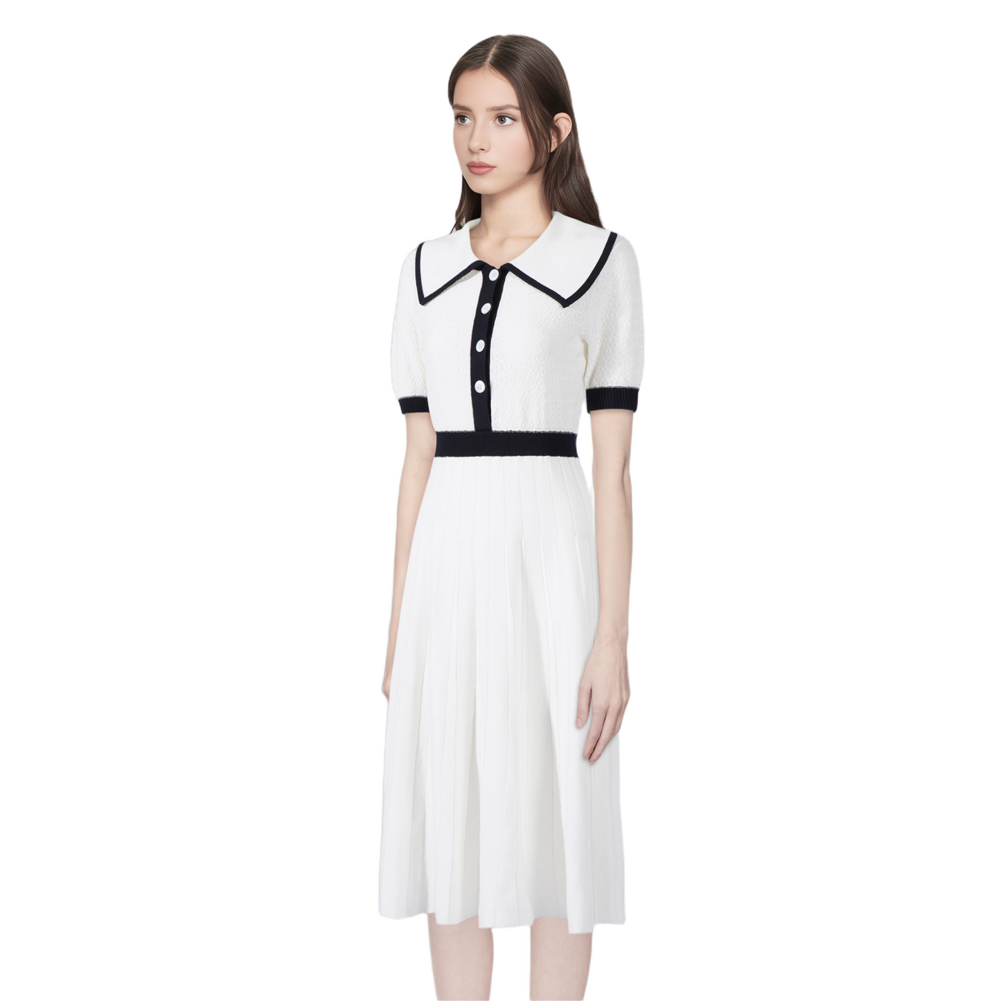 Ladies sleeveless lapel dress(副本) THOM TREND