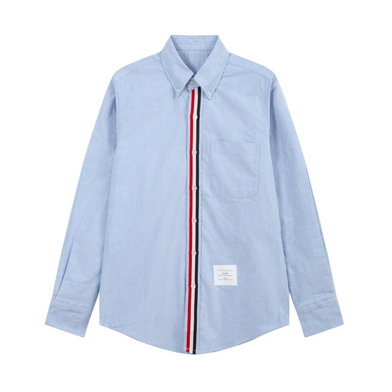 Red, White and Blue Wrap Ribbon Shirt(副本) THOM TREND