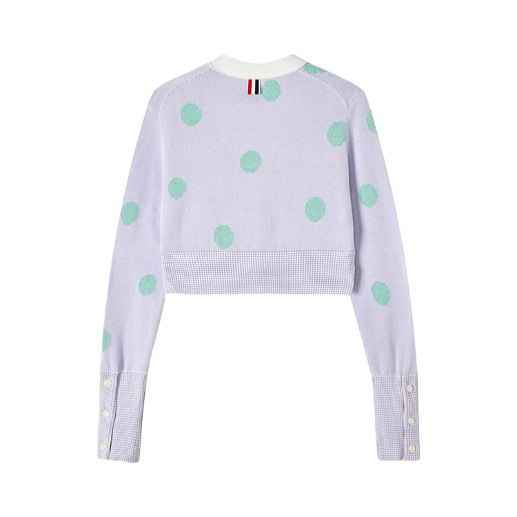 Four-Stripe Pink V-Neck Cardigan(副本) THOM TREND