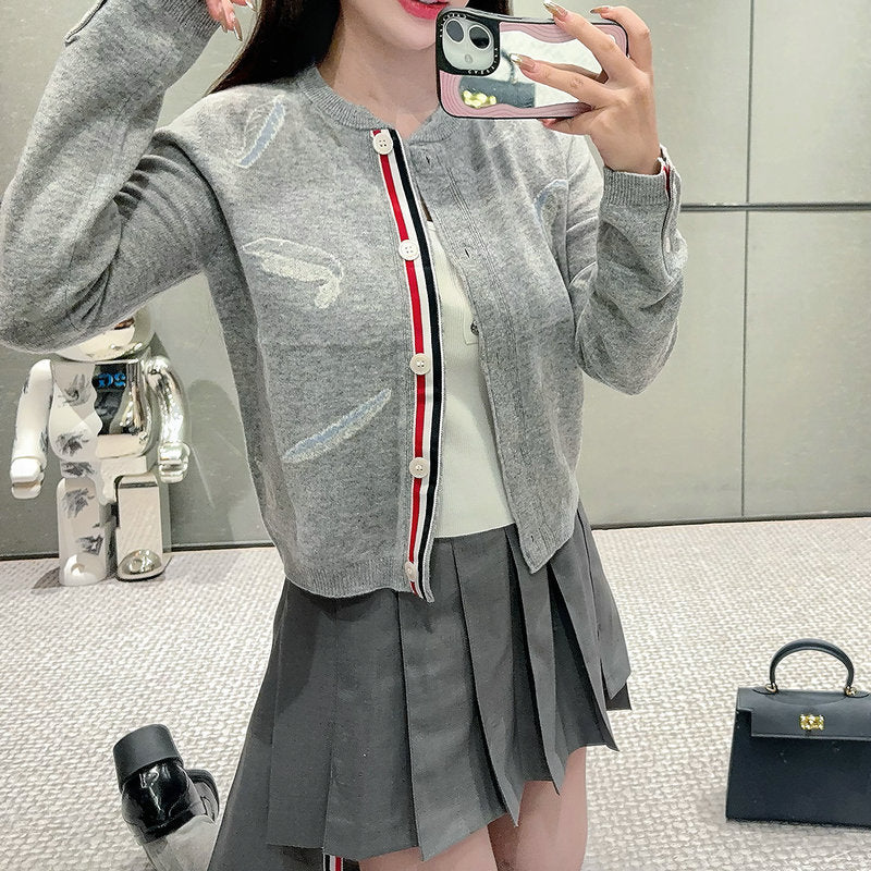 2025SS diamond pattern cardigan(副本) THOM TREND