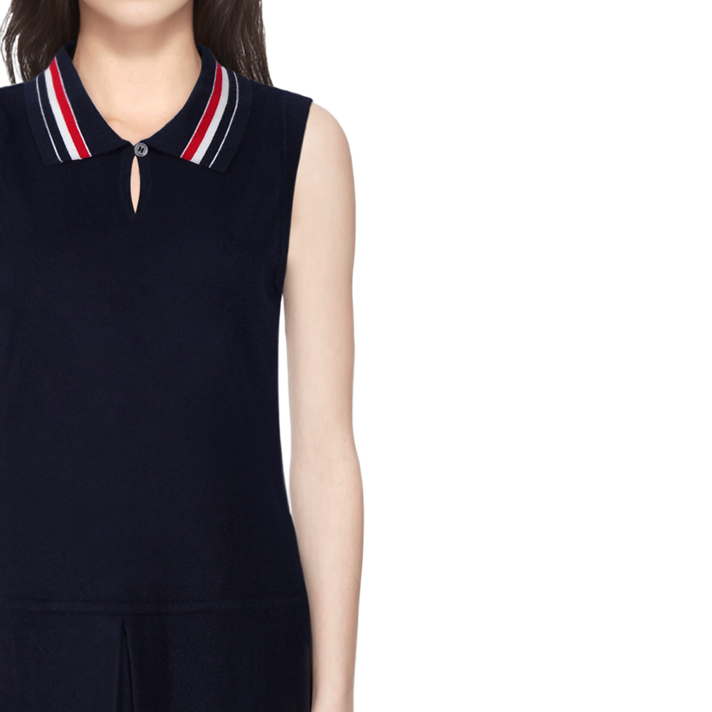 Women's tricolor knitted short sleeves(副本) THOM TREND