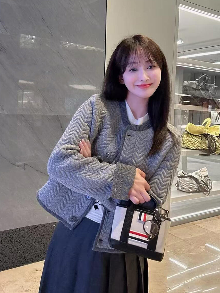 2025SS Women's diamond short coat THOM TREND