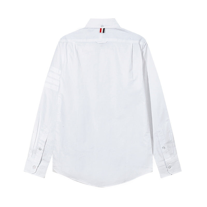 Men's four-bar collar mid-ribbon shirt(副本) THOM TREND