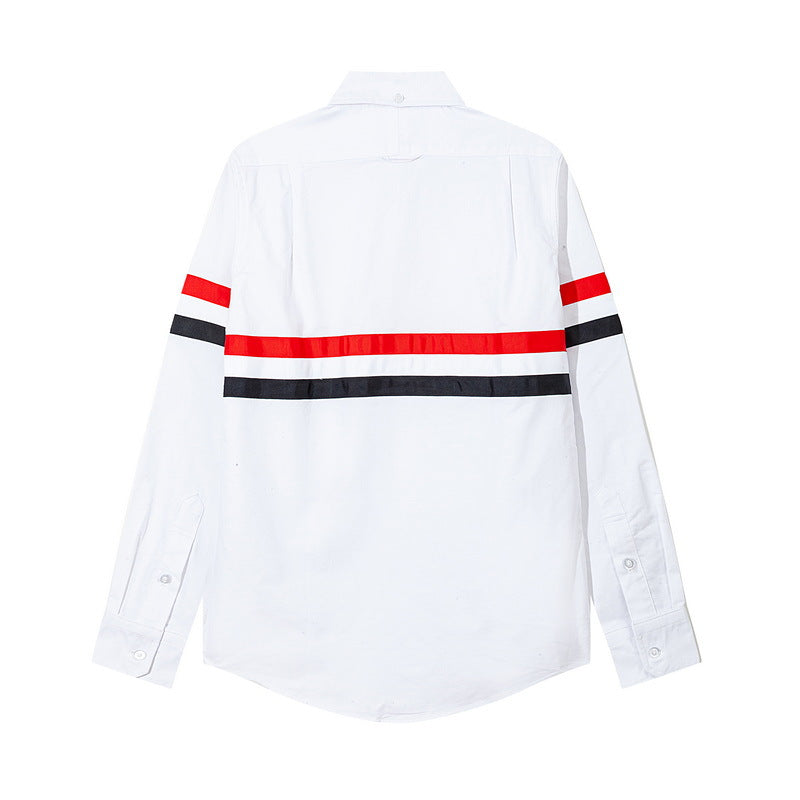 Double Sleeve Patches Contrast Shirt(副本) THOM TREND