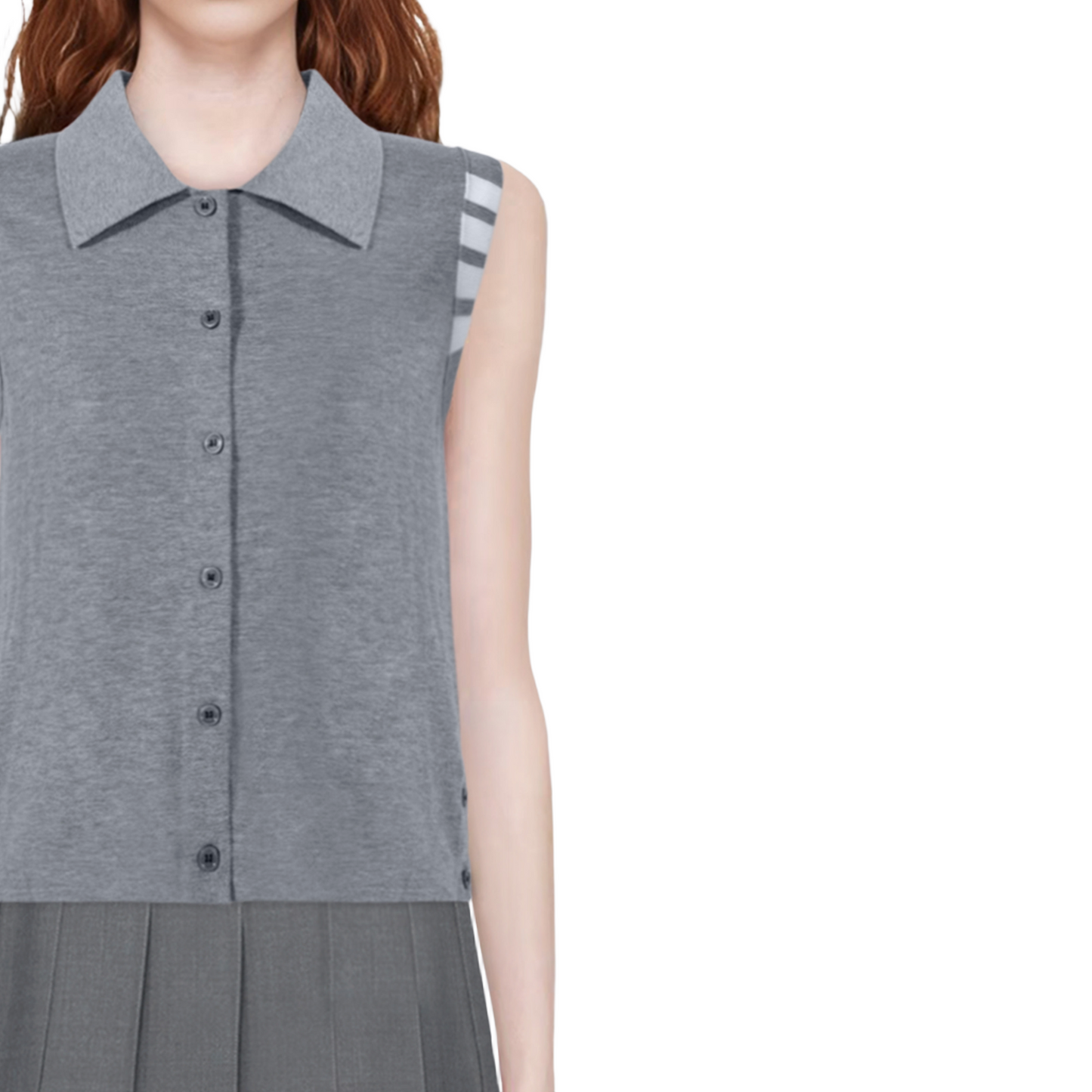Women's tricolor knitted short sleeves(副本) THOM TREND