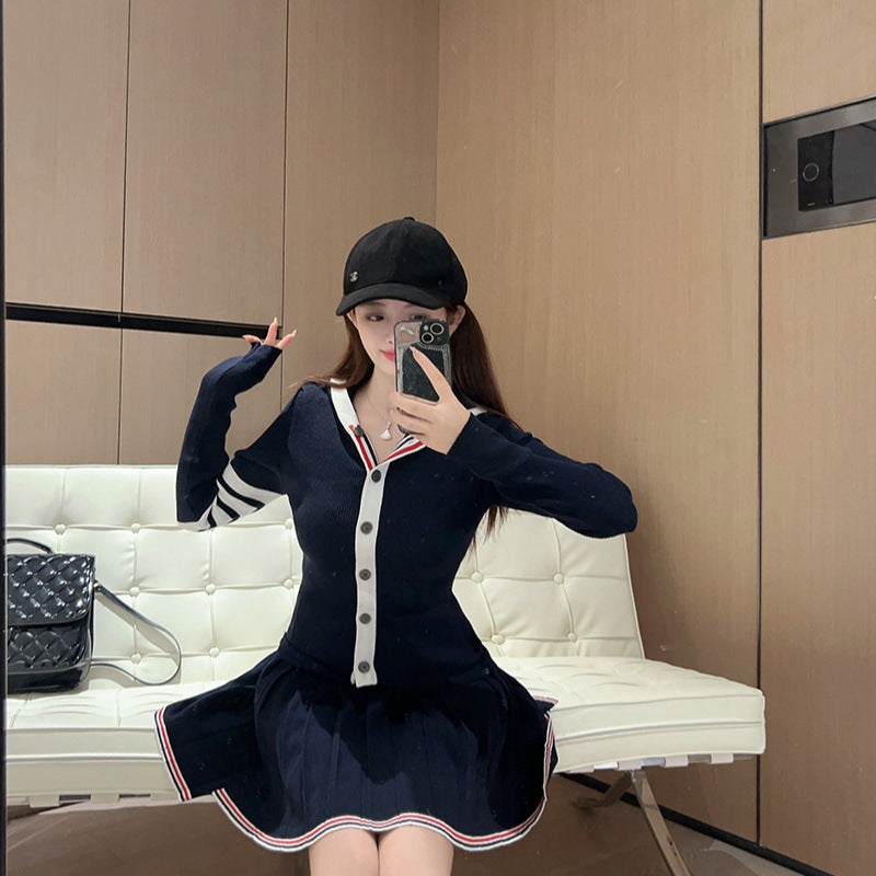 Women's four-stripe POLO collar dress(复制) THOM TREND