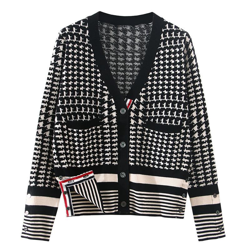 THOM Houndstooth sweater short coat THOM TREND