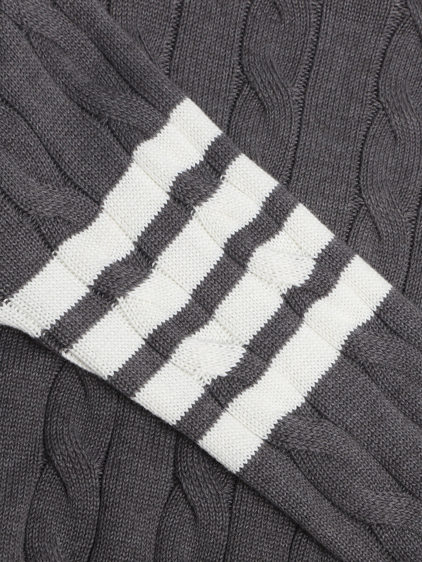 2025SS Cable knit zippered cardigan THOM TREND