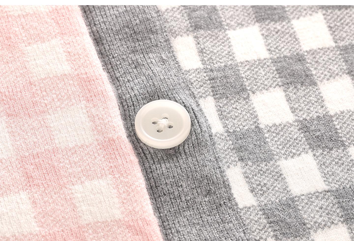 2025SS Wool plaid cardigan THOM TREND