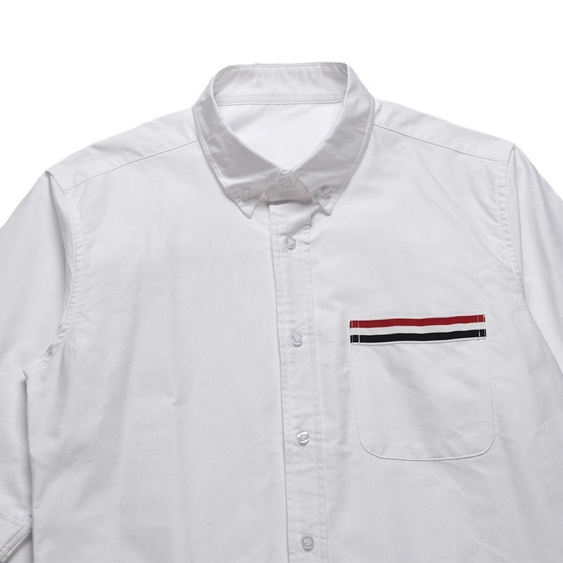 Men's white short sleeve shirt(复制) THOM TREND