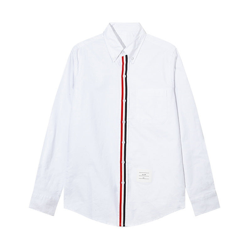 Red, White and Blue Wrap Ribbon Shirt(副本) THOM TREND