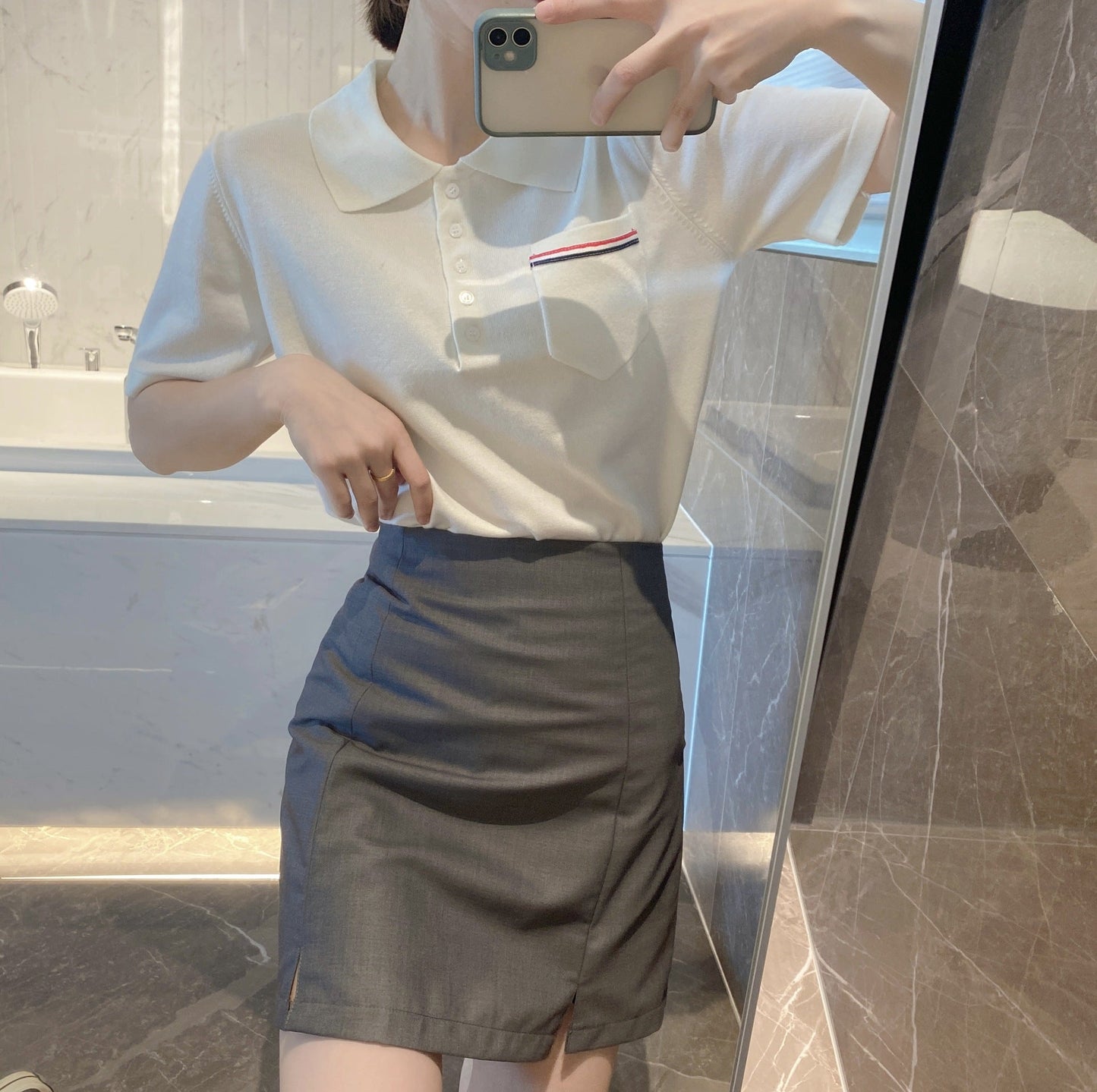 Women's short sleeve pants suit(复制) THOM TREND