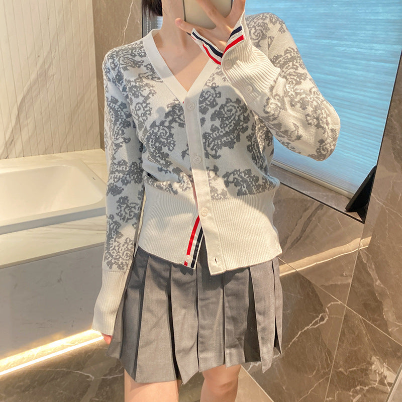 Colorblock wool knit cardigan(副本) THOM TREND