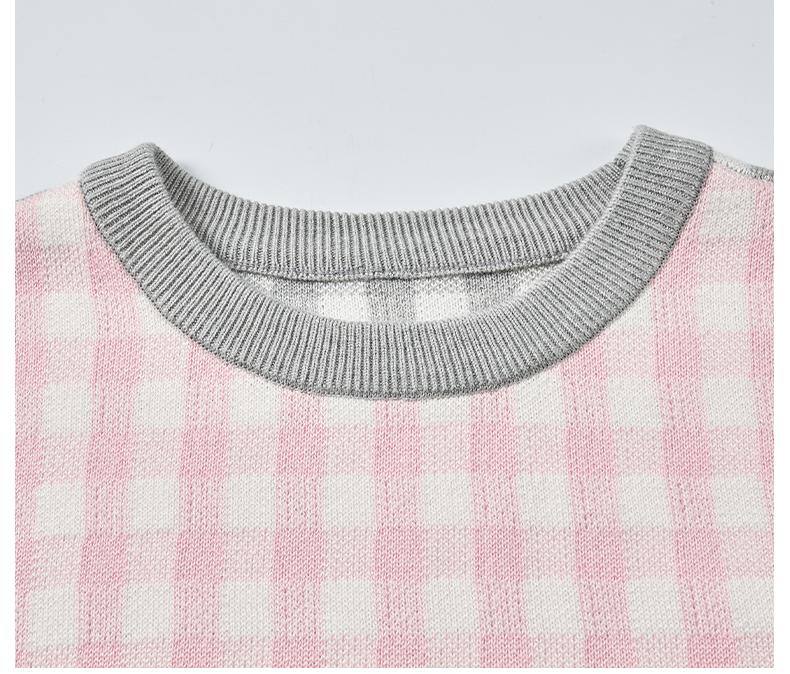 2025SS Colorblock plaid vest THOM TREND