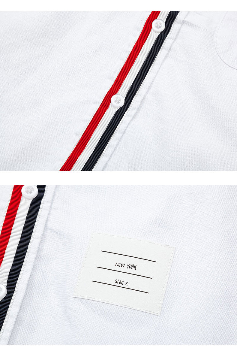 Red, White and Blue Wrap Ribbon Shirt(副本) THOM TREND