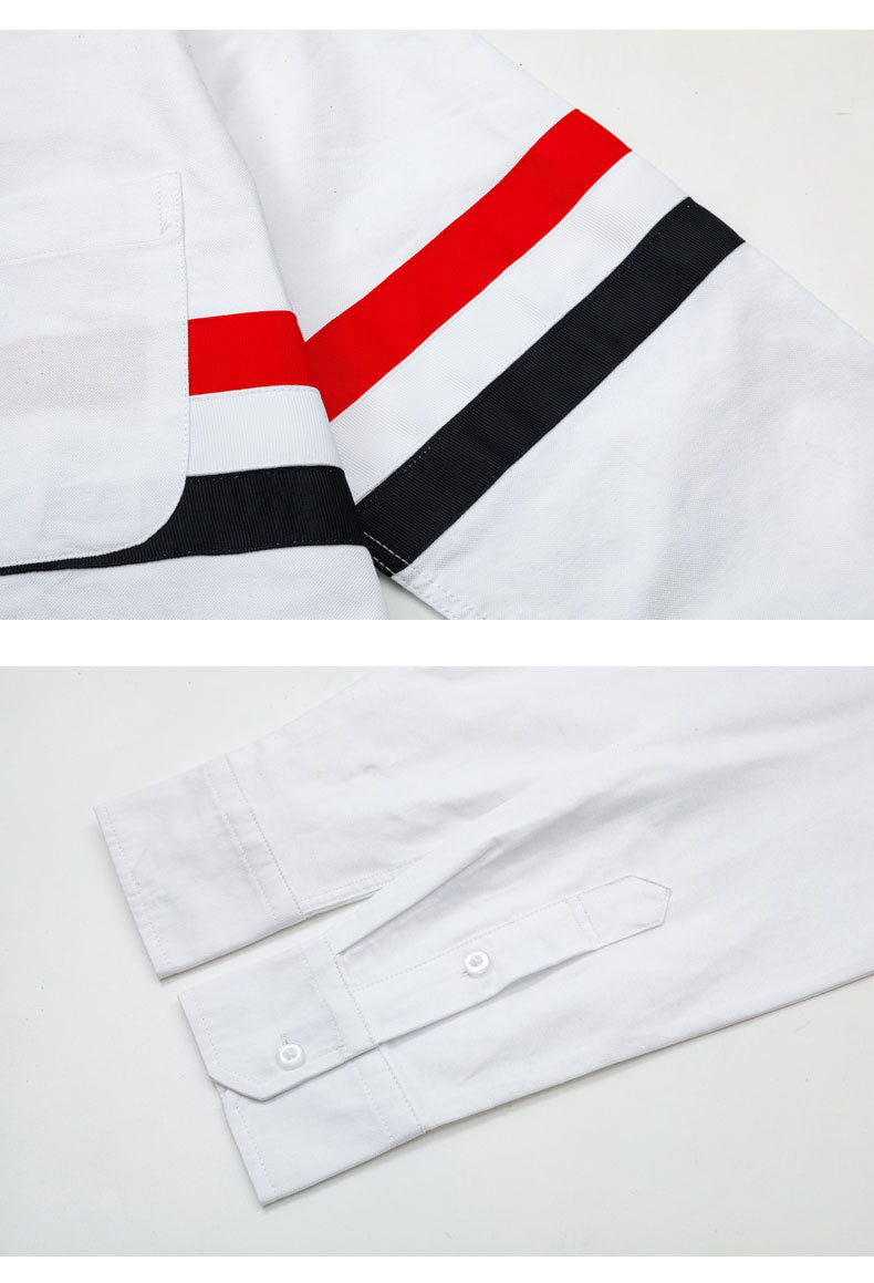 Double Sleeve Patches Contrast Shirt(副本) THOM TREND