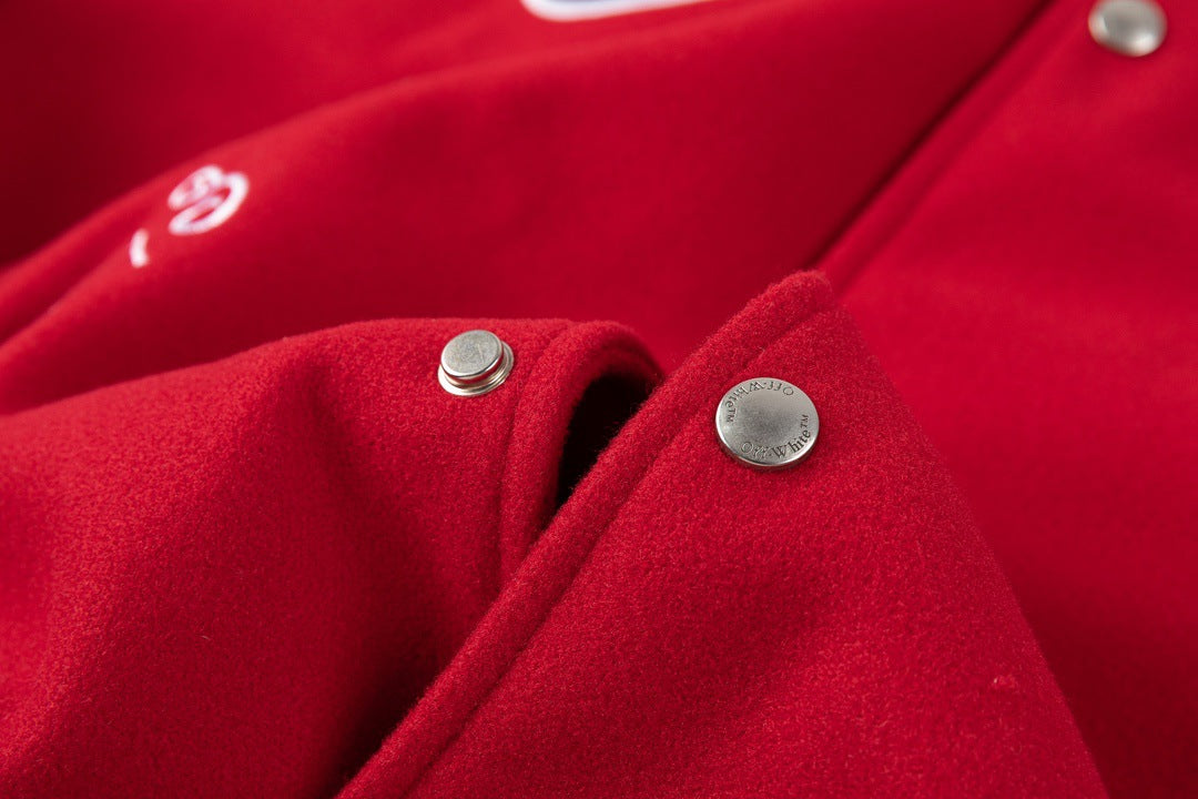 Embroidered Varsity Jacket Light Luxury Station