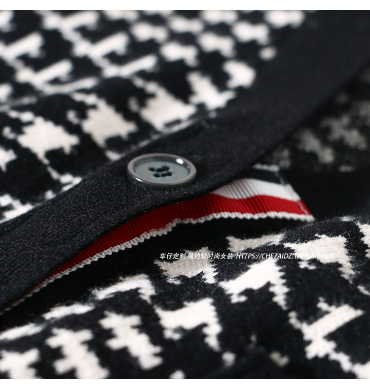THOM Houndstooth sweater short coat THOM TREND