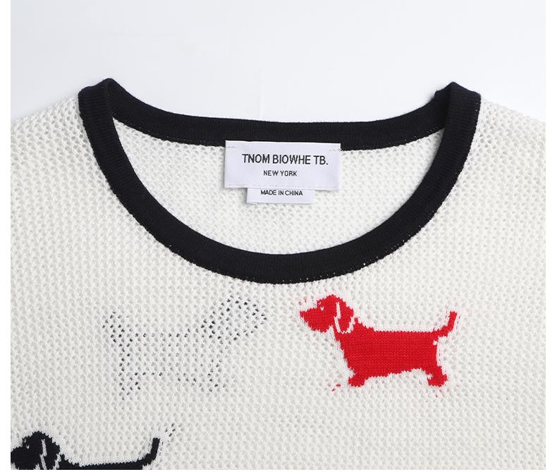 Crew neck hollow pullover sweater(副本) THOM TREND