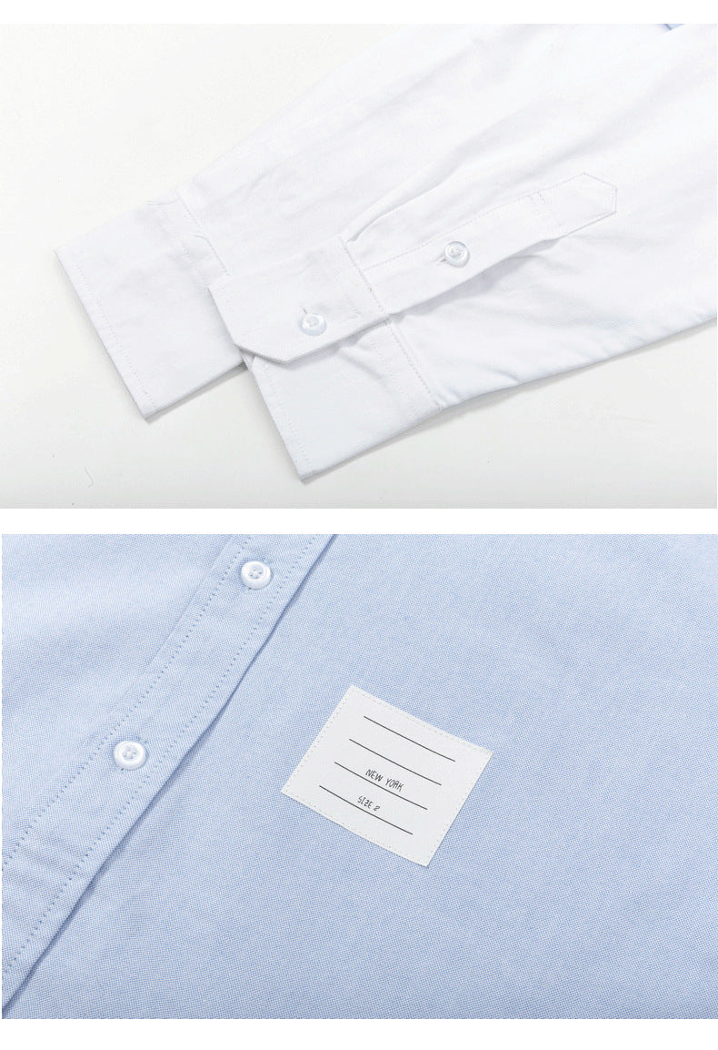 White and grey colorblock shirt(副本) THOM TREND