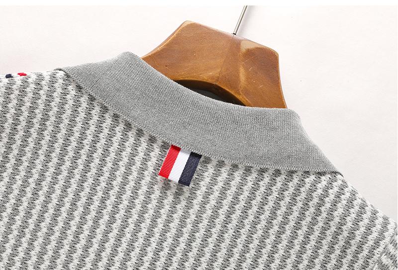 2025SS vertical striped short sleeves THOM TREND