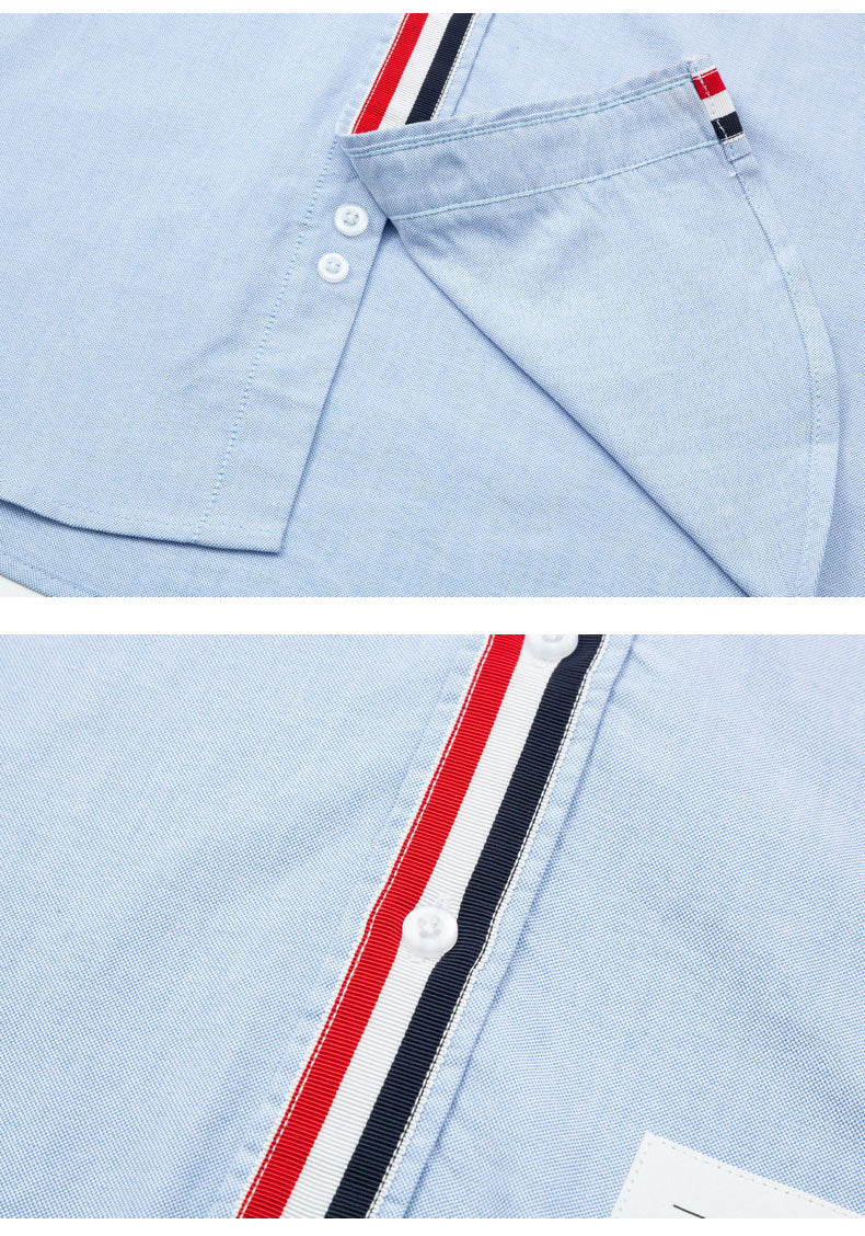 Red, White and Blue Wrap Ribbon Shirt(副本) THOM TREND
