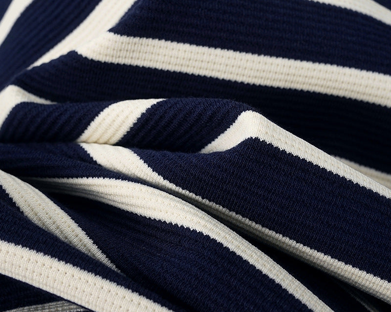2025SS Striped Lapel T-shirt THOM TREND