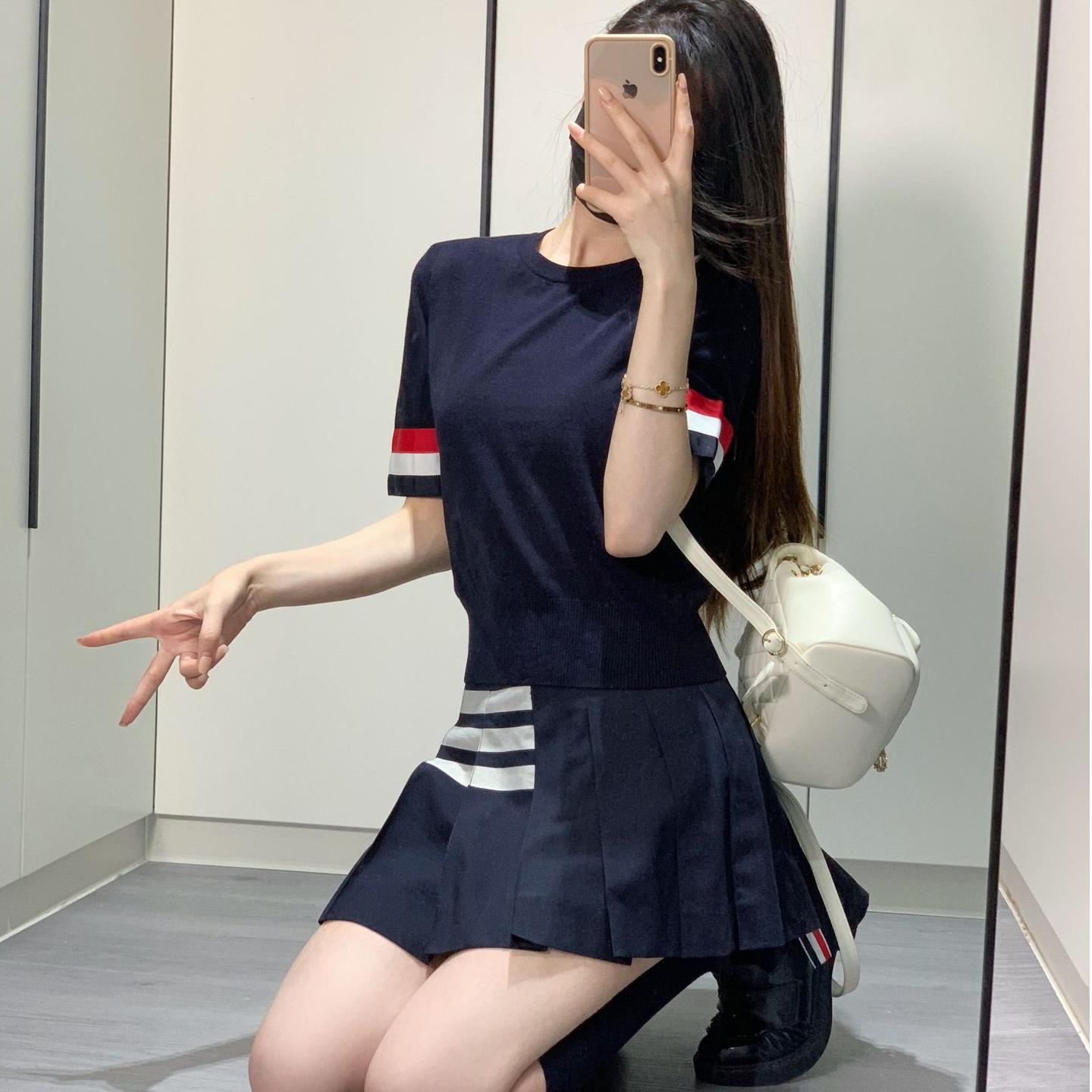 Women's Double Sleeve Label Shirt(复制) THOM TREND