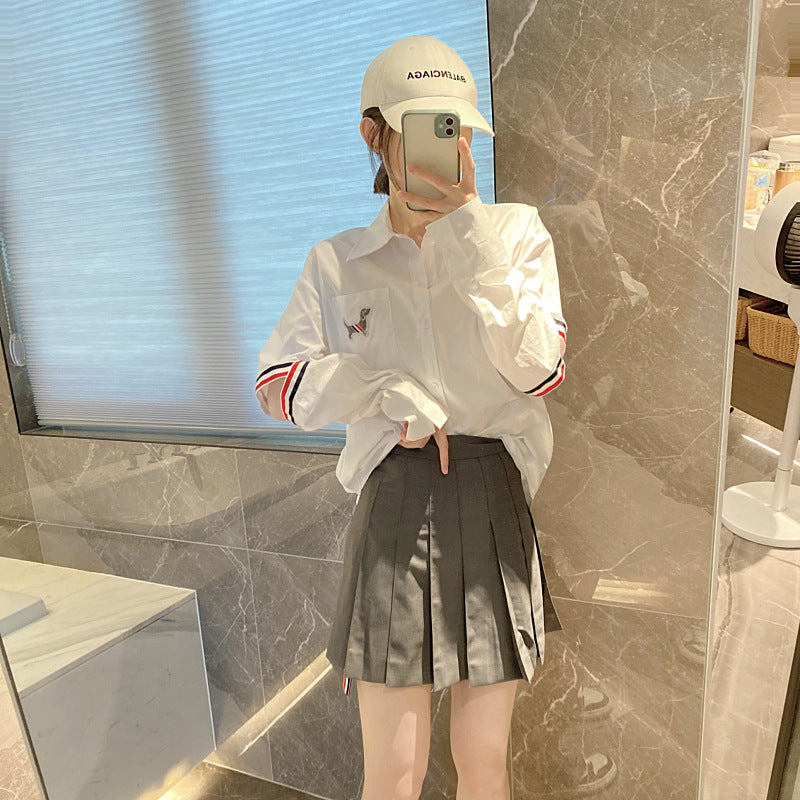 Women's Pink Striped Shirt(复制) THOM TREND