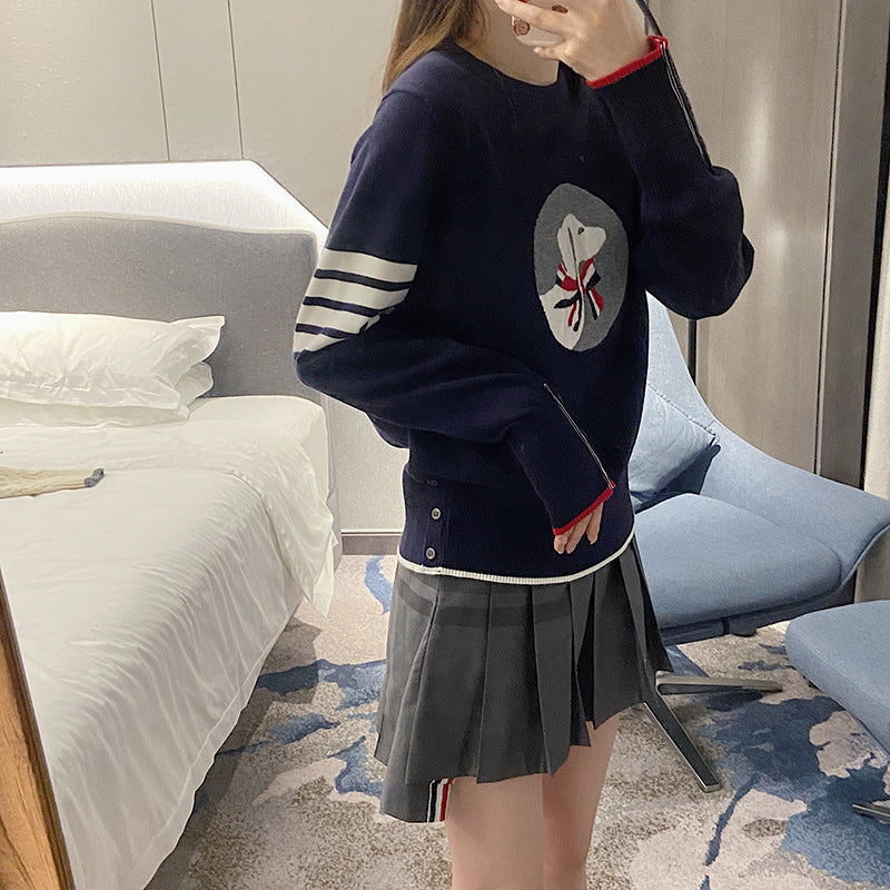 Puppy embroidered cardigan(副本) THOM TREND