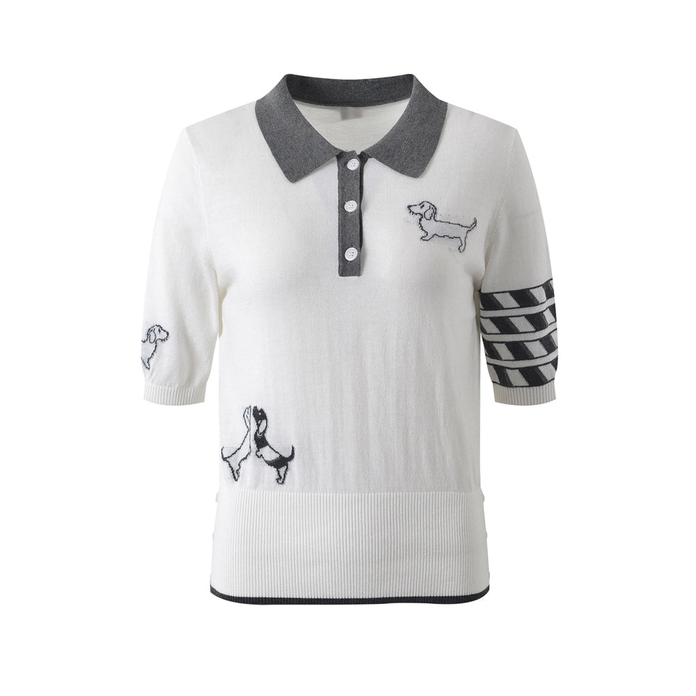 Lady Flowers polo shirt THOM TREND
