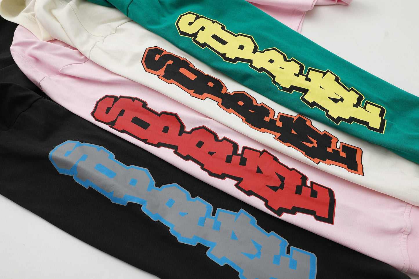 Cracked Sleeve Print Long Sleeve Tee THOM TREND