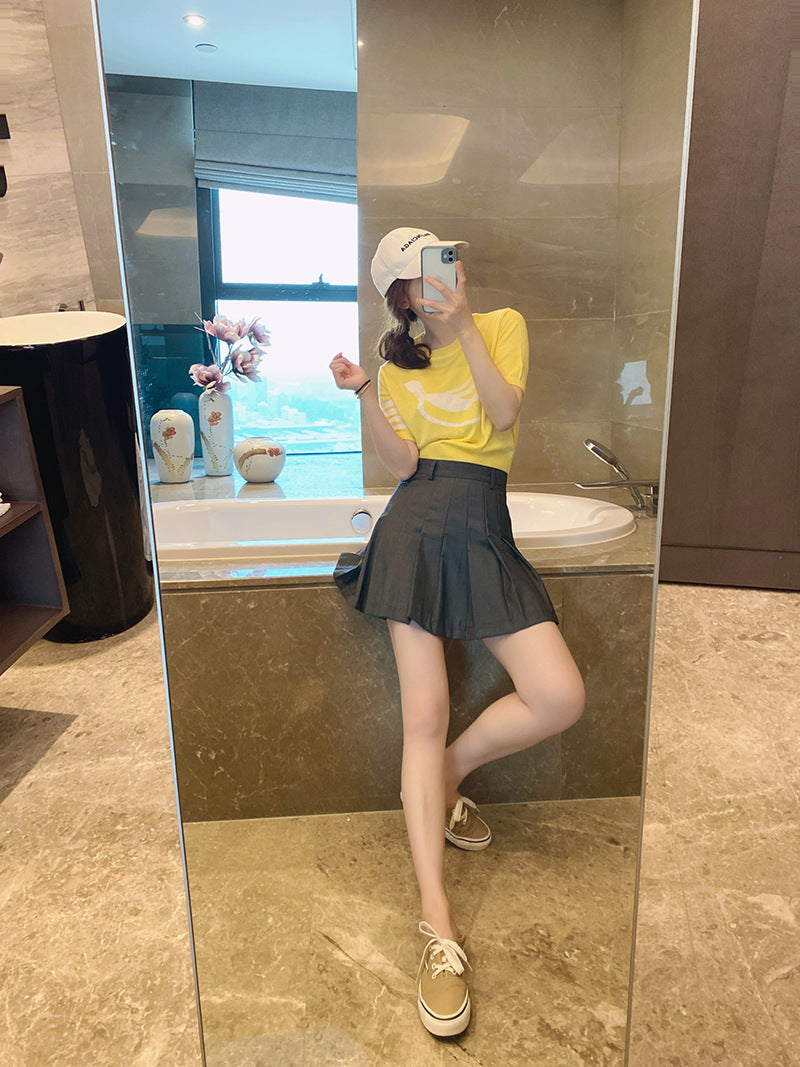 Contrast hem wool short skirt(复制) THOM TREND