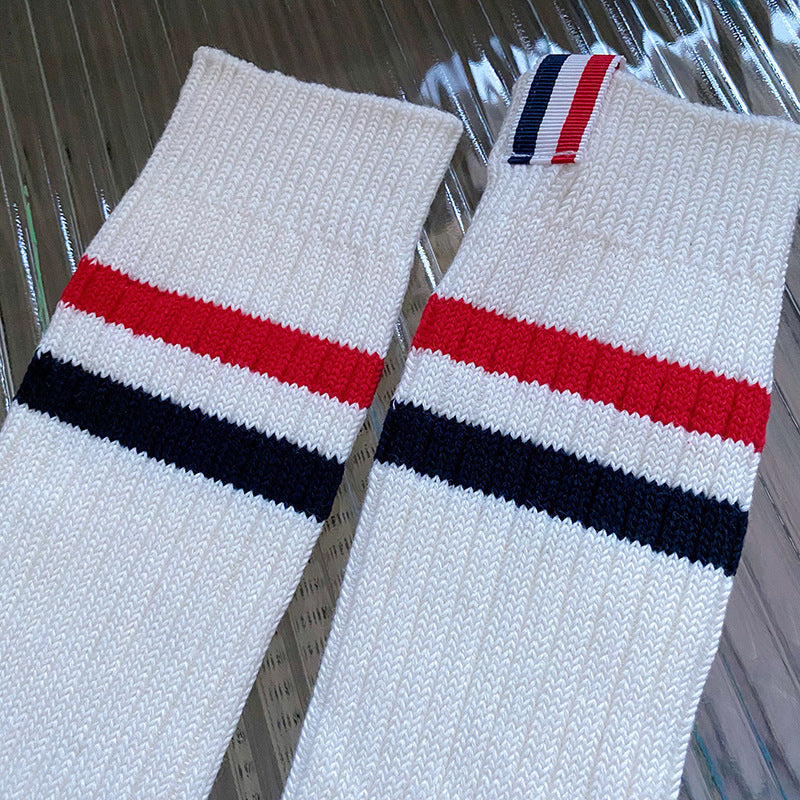 Mid-length four-bar striped socks(复制) THOM TREND