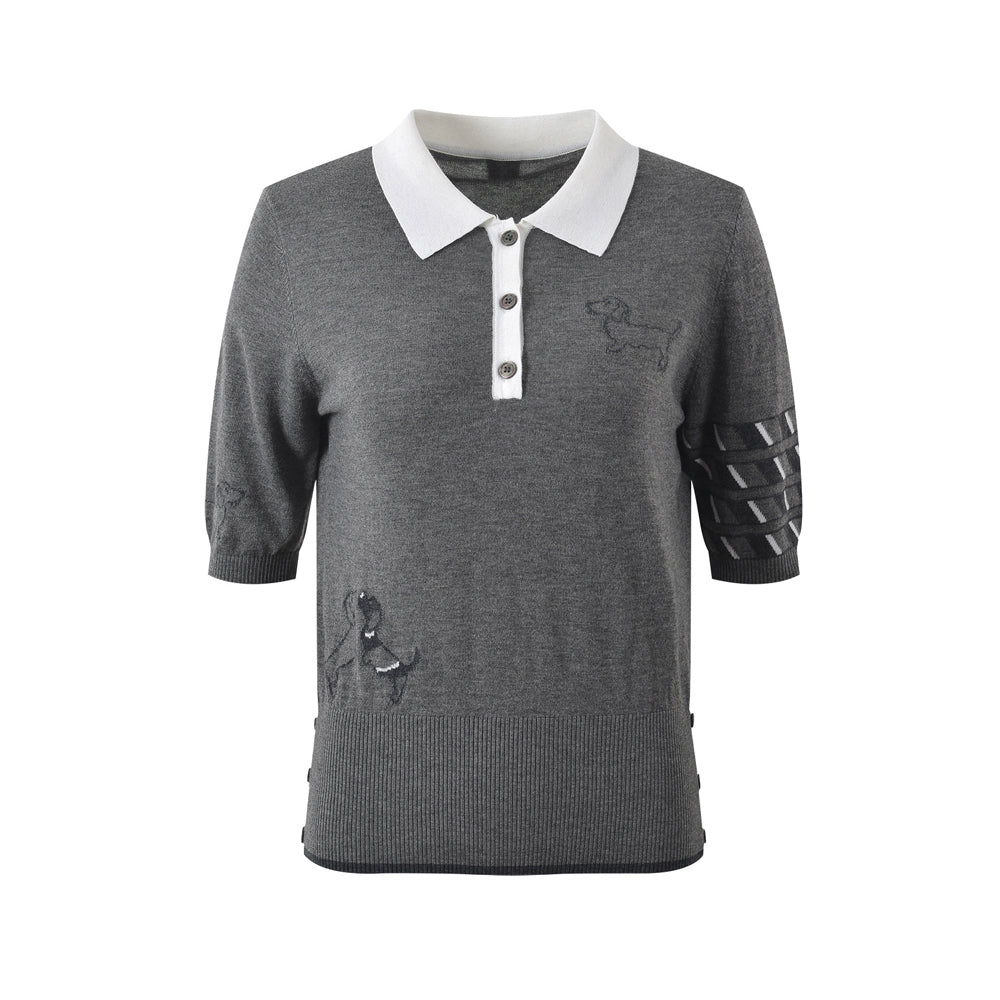 Lady Flowers polo shirt THOM TREND