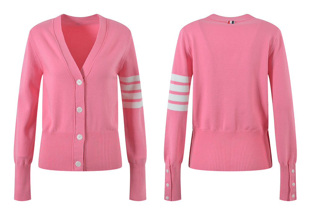 V-neck knitted cardigan(复制) THOM TREND