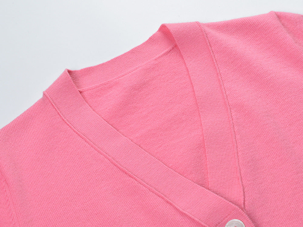 V-neck knitted cardigan(复制) THOM TREND