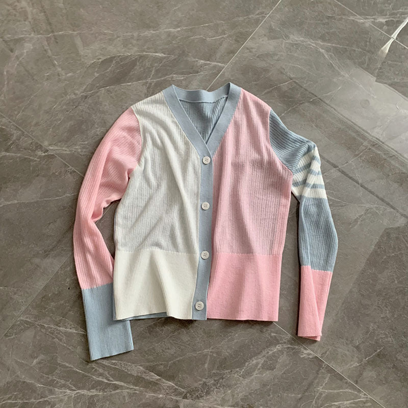 Striped V-neck long sleeves(副本) THOM TREND