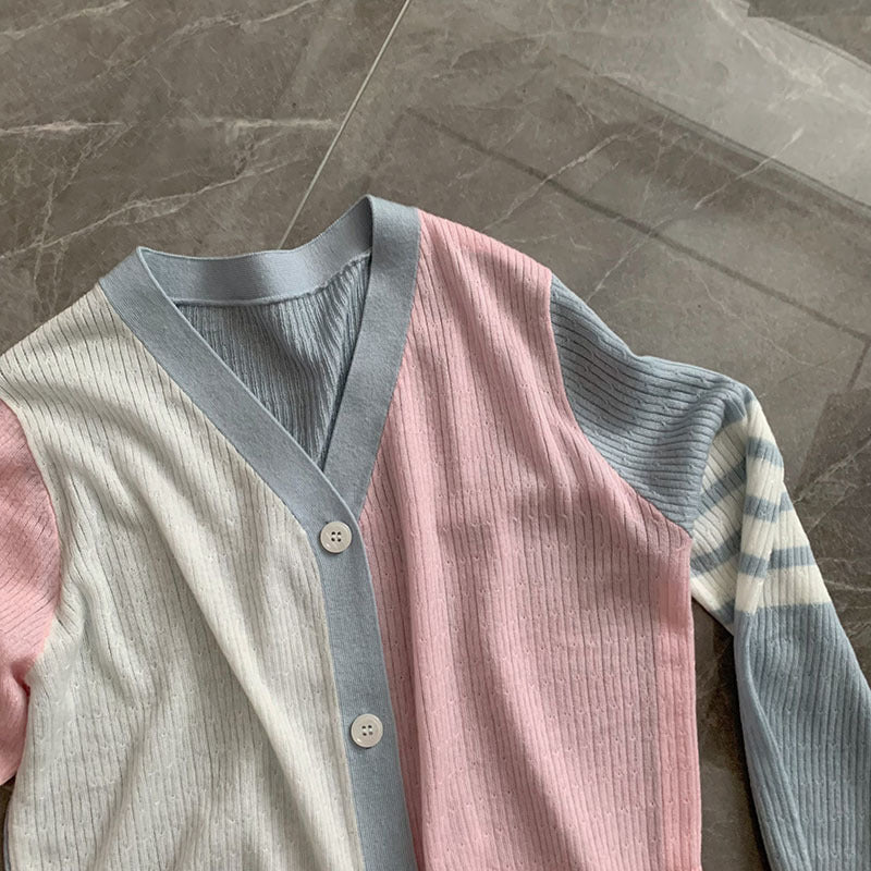 Striped V-neck long sleeves(副本) THOM TREND