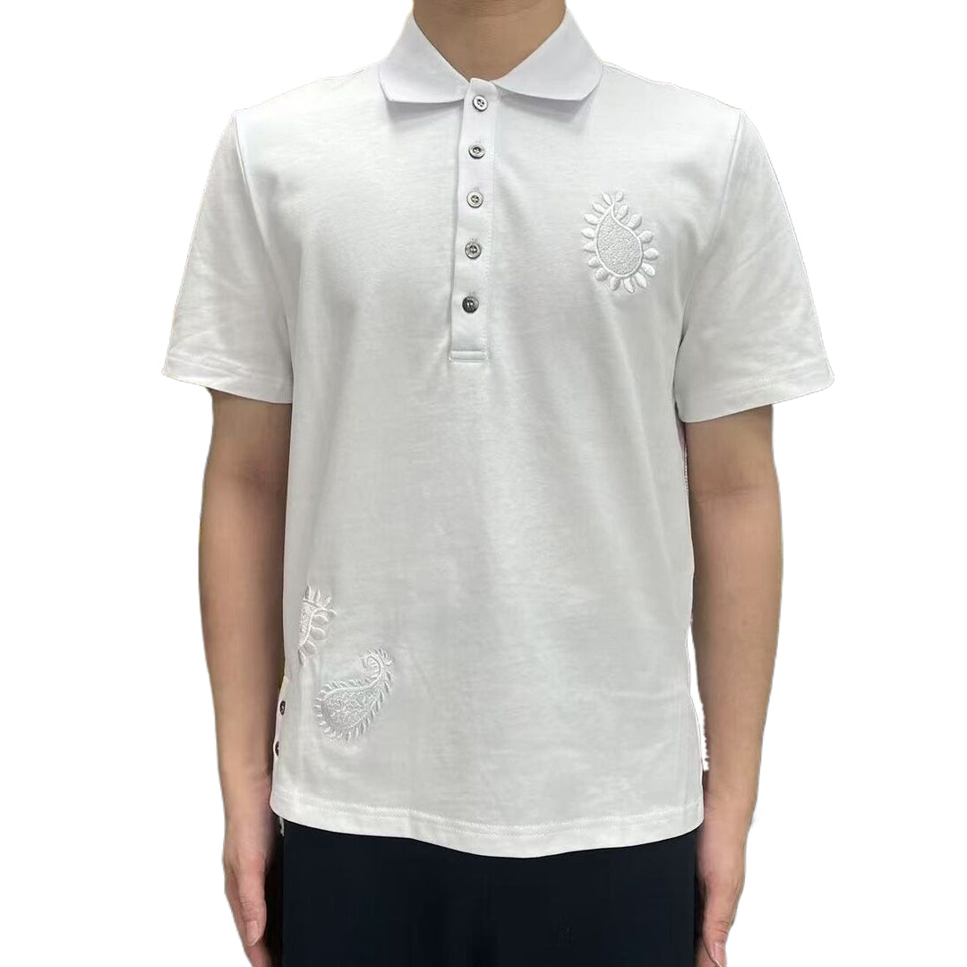 2025SS Men's floral embroidered T-shirt THOM TREND
