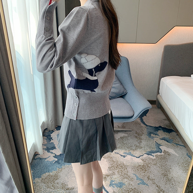 Dog V-neck sweater with back(副本) THOM TREND