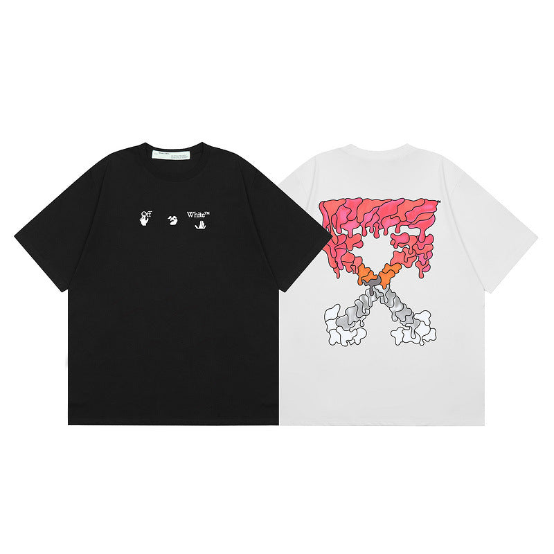 OFF New Printed T-Shirt Light Luxury Station