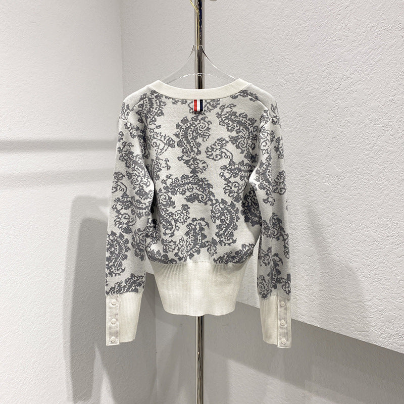 Colorblock wool knit cardigan(副本) THOM TREND